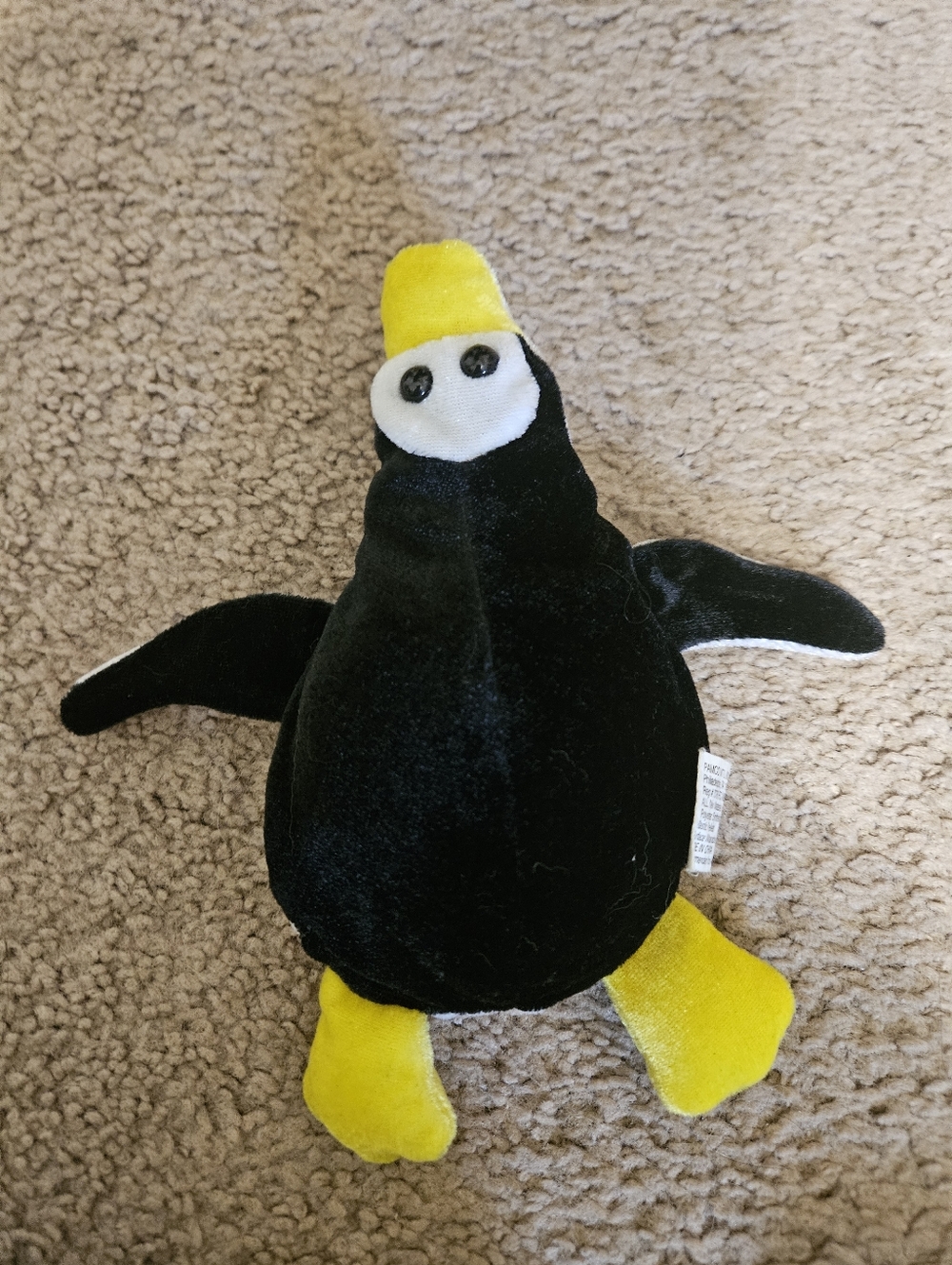 Plush Black and Yellow Penguin Stuffed Animal